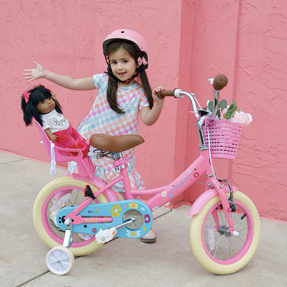 Glerc Cute Bike with Training Wheels and Basket GlercBikesUK